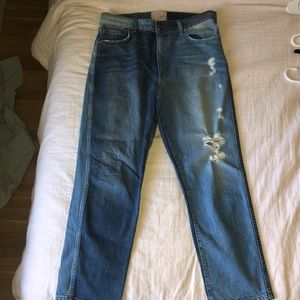 Super cute multi colored denim jeans.